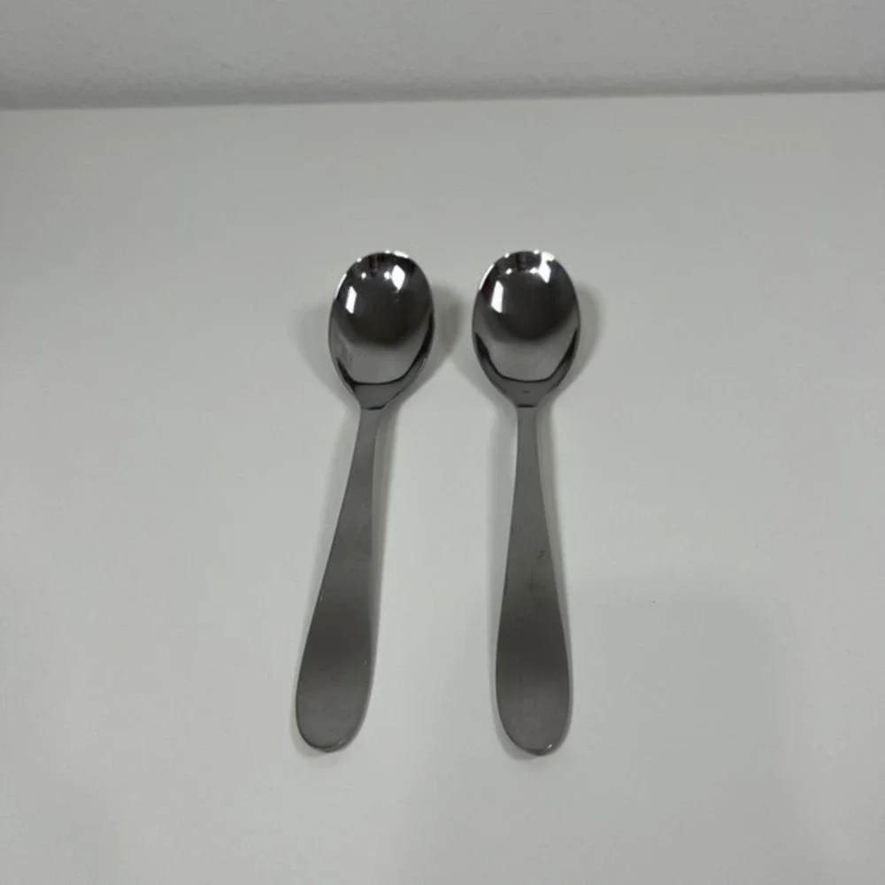 CAMBRIDGE V-22 Set of‎ 2 Apex Satin Cambridge Flatware Stainless Soup Spoons